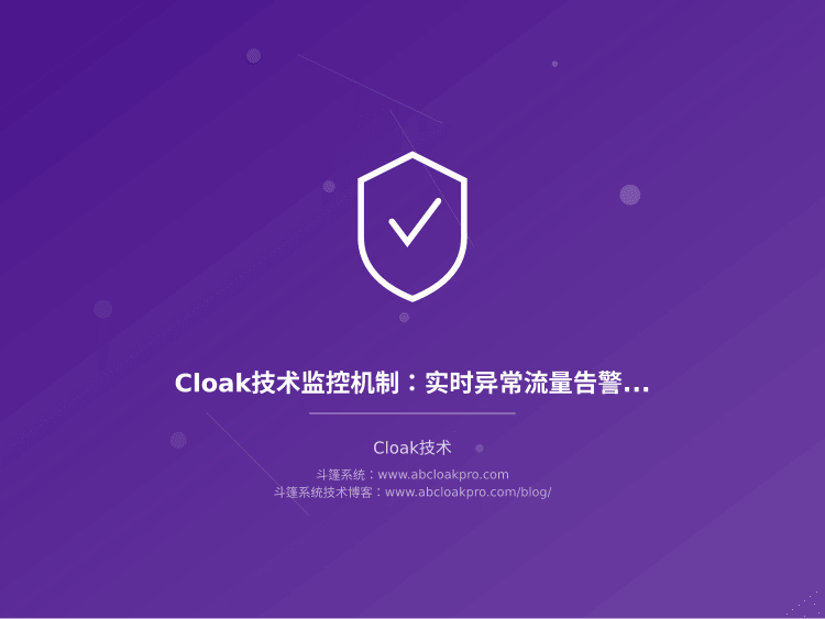 Cloak技术监控机制：实时异常流量告警体系